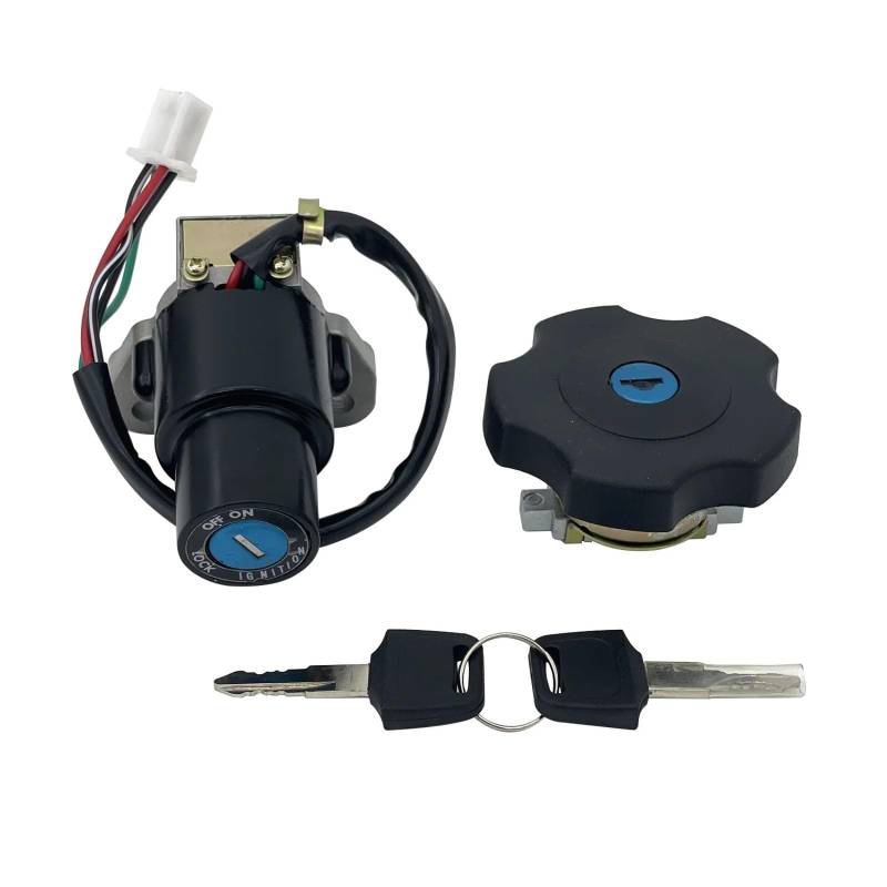 BSWRTH Start Zündschlüssel Kompatibel Mit Yamaha Für FZR250 1987 1988 Für FZR40 1988 1989 1990 Für FZR600 1989 1990 1991 1992 1993 Motorrad-Zündschalter-Tankdeckel-Schloss-Set von BSWRTH