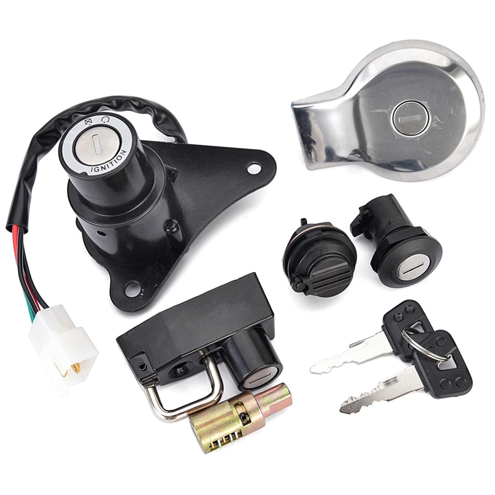 BSWRTH Start Zündschlüssel Kompatibel Mit Yamaha Für XV125 Für Virago 125 1997–2000 Für XV250 Für Virago 250 1988–2013 Motorrad-Zündschalter, Tankdeckel Mit 2 Schlüsseln BSWRTH Start Zündschlüssel Kompatibel Mit Yamaha Für XV125 Für Virago 125 1997–2000 Für XV250 Für Virago 250 1988–2013 Motorrad-Zündschalter, Tankdeckel Mit 2 Schlüsseln von BSWRTH