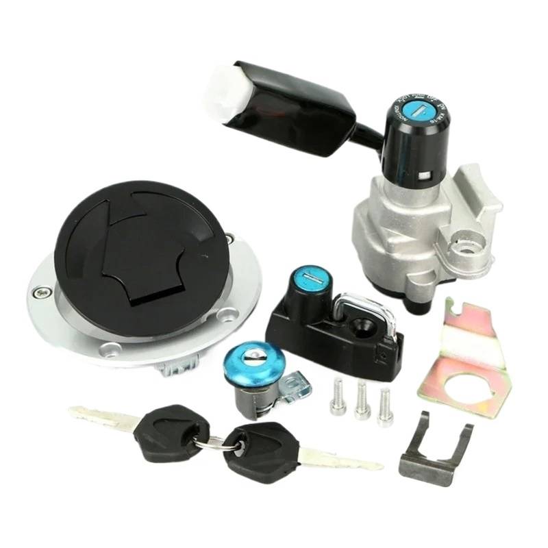BSWRTH Start Zündschlüssel Kompatibel Mit Z125 Pro 2017 2018 2019 2020 2021 2022, 1 Satz Motorrad-Zündschalter, Tankdeckelschloss, Schlüsselsatz, Modifiziertes Motorradzubehör von BSWRTH