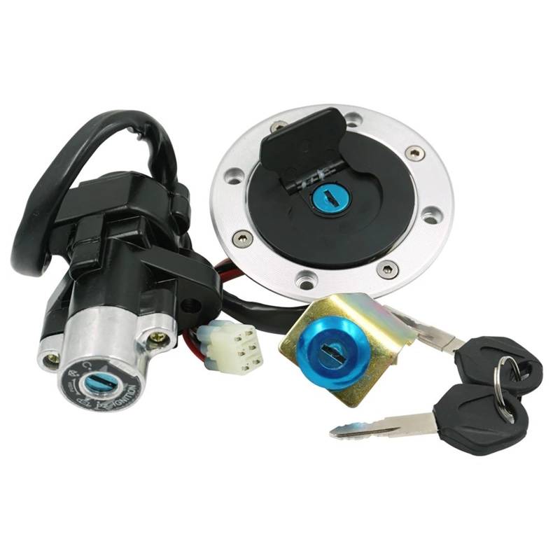 Start Zündschlüssel Kompatibel Mit GSXR1200 Für GSXR750 Für GSXR600 2004 2005 Motorrad-Zündschalterbaugruppe Tankdeckel-Verriegelungskappe Motorhakenverriegelung von BSWRTH