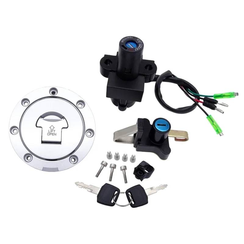 Start Zündschlüssel Kompatibel Mit NSR125 1993-2000 2001 2002 2003 2004 Motorrad 4 Drähte Zündschalter Benzin Öl Tankdeckel Abdeckung Schloss Schlüsselsatz von BSWRTH