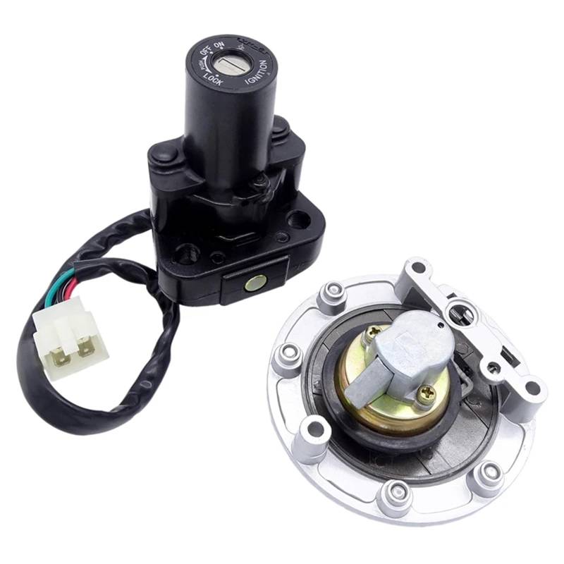 Start Zündschlüssel Kompatibel Mit Suzuki Für GS500 Für RGV250 Für GSF1200 Für Bandit Für TL1000R Für GSXR1000 1 Satz Motorrad-Zündschloss-Tankdeckel-Schlüssel von BSWRTH