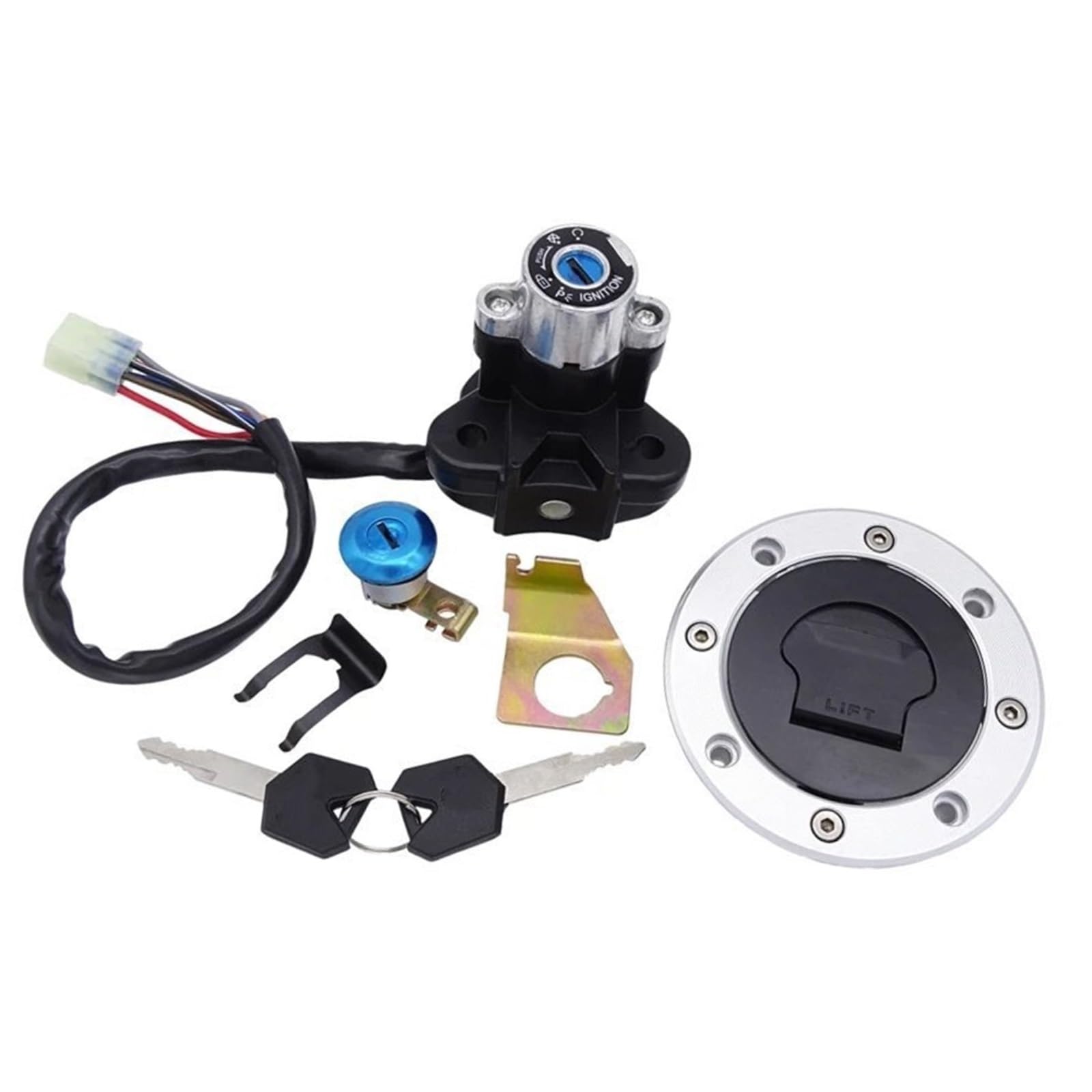 Start Zündschlüssel Kompatibel Mit Suzuki Für GSF650 Für Bandit 650 2005–2012 Für GSF1250 Für Bandit 1250 2007–2011 Motorrad-Startzündschalter-Verriegelungs-Tankdeckel-Abdeckungssatz Start Zündschlüssel Kompatibel Mit Suzuki Für GSF650 Für Bandit 650 2005–2012 Für GSF1250 Für Bandit 1250 2007–2011 Motorrad-Startzündschalter-Verriegelungs-Tankdeckel-Abdeckungssatz von BSWRTH