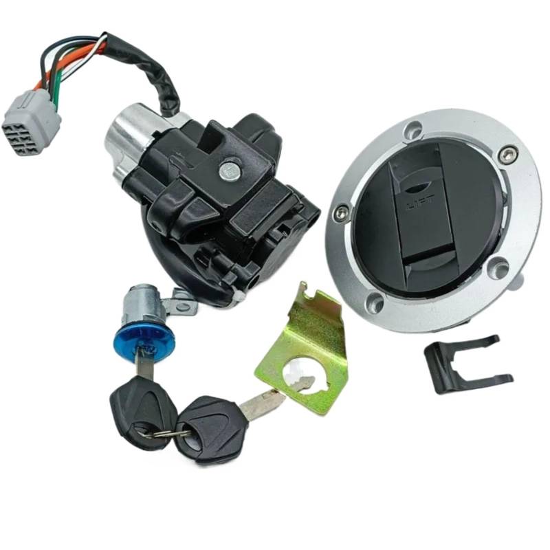 Start Zündschlüssel Kompatibel Mit Suzuki Für GSF650 Für Bandit 650 Für GSF1250 Für Bandit Für GSX650F Für Katana 650 37000-38890 Motorrad-Zündschloss-Tankdeckel von BSWRTH