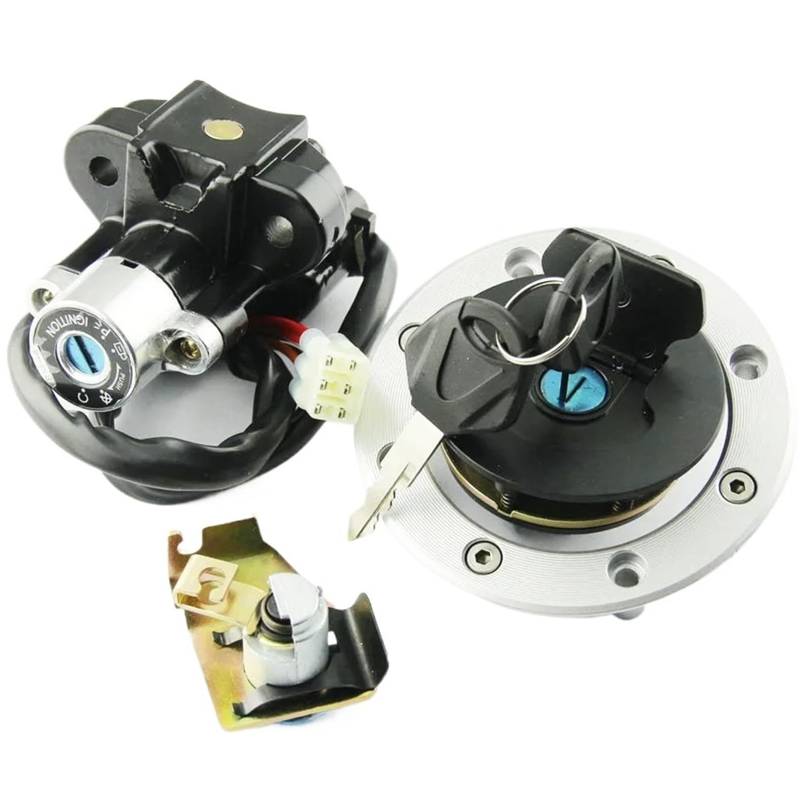 Start Zündschlüssel Kompatibel Mit Suzuki Für SV650 Für GSXR750 Für GSXR1000 Für GSXR600 Motorrad-Tankdeckel-Start-Zündschalterschloss Mit Schlüsselsatz Start Zündschlüssel Kompatibel Mit Suzuki Für SV650 Für GSXR750 Für GSXR1000 Für GSXR600 Motorrad-Tankdeckel-Start-Zündschalterschloss Mit Schlüsselsatz von BSWRTH