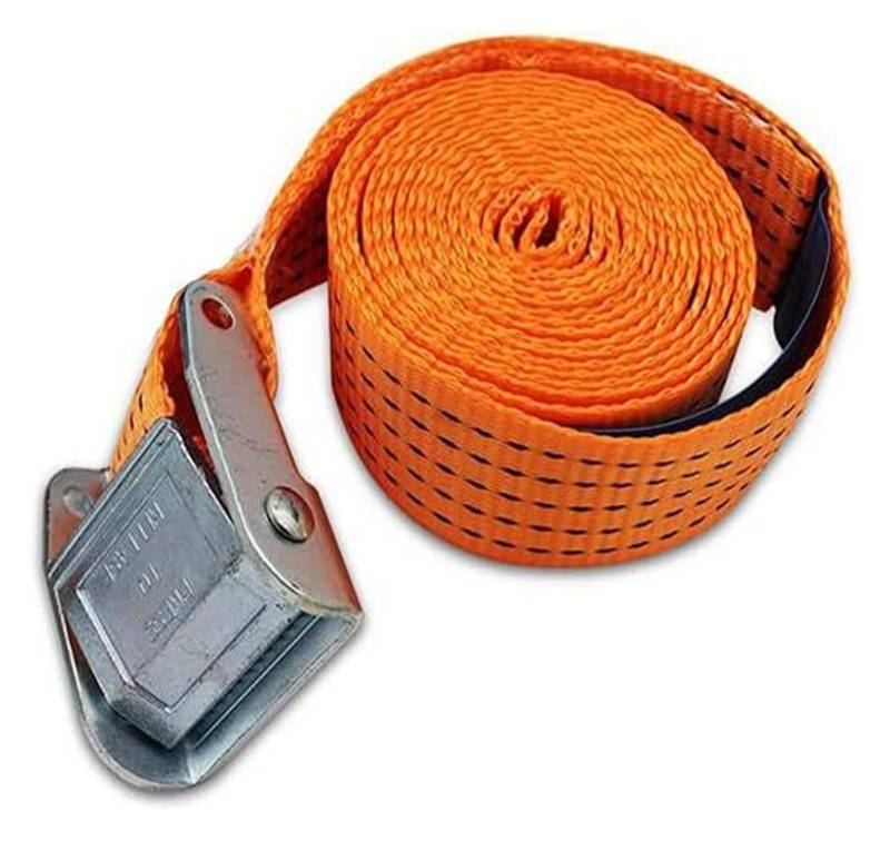 Ratschengurte Zurrgurte, Zurrgurte Hochleistungs-Spanngurte mit Nockenschnalle, Verstellbare Gurtbänder mit Schnallen, 38 mm(Orange,Width 38mm x Length 2m) von BTBTB