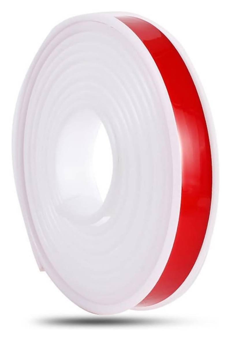 Selbstklebende Zierleiste, selbstklebender Dichtungsstreifen, U-förmiges flexibles Möbelkantenband, selbstklebender TPE-Furnierkantenstreifen-Kantenschutz(2m white,38mm) von BTBTB