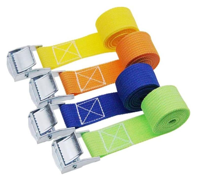 Zurrgurte, 2er-Pack Hochleistungs-Spanngurte, 1m bis 8m verstellbare Ladungsgurte mit Ratschengurt, geeignet for Ladung, LKW, Breite 38/50mm(Green,Width 38mm x Length 2m) von BTBTB