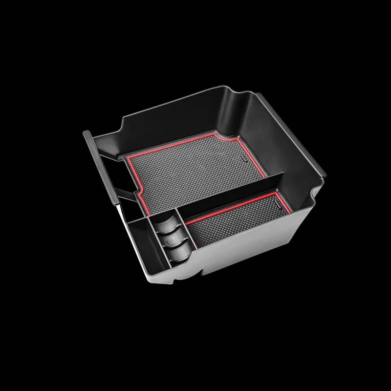 BTEDSXC Auto Center Console Tray Kompatibel Mit Acura Für MDX 2022 2023 2024 Auto-Armlehnenbox Aufbewahrungsbox Auto-Mittelkonsolenfach Sekundärspeicher-Organizer Münzinnenraum(Red) von BTEDSXC