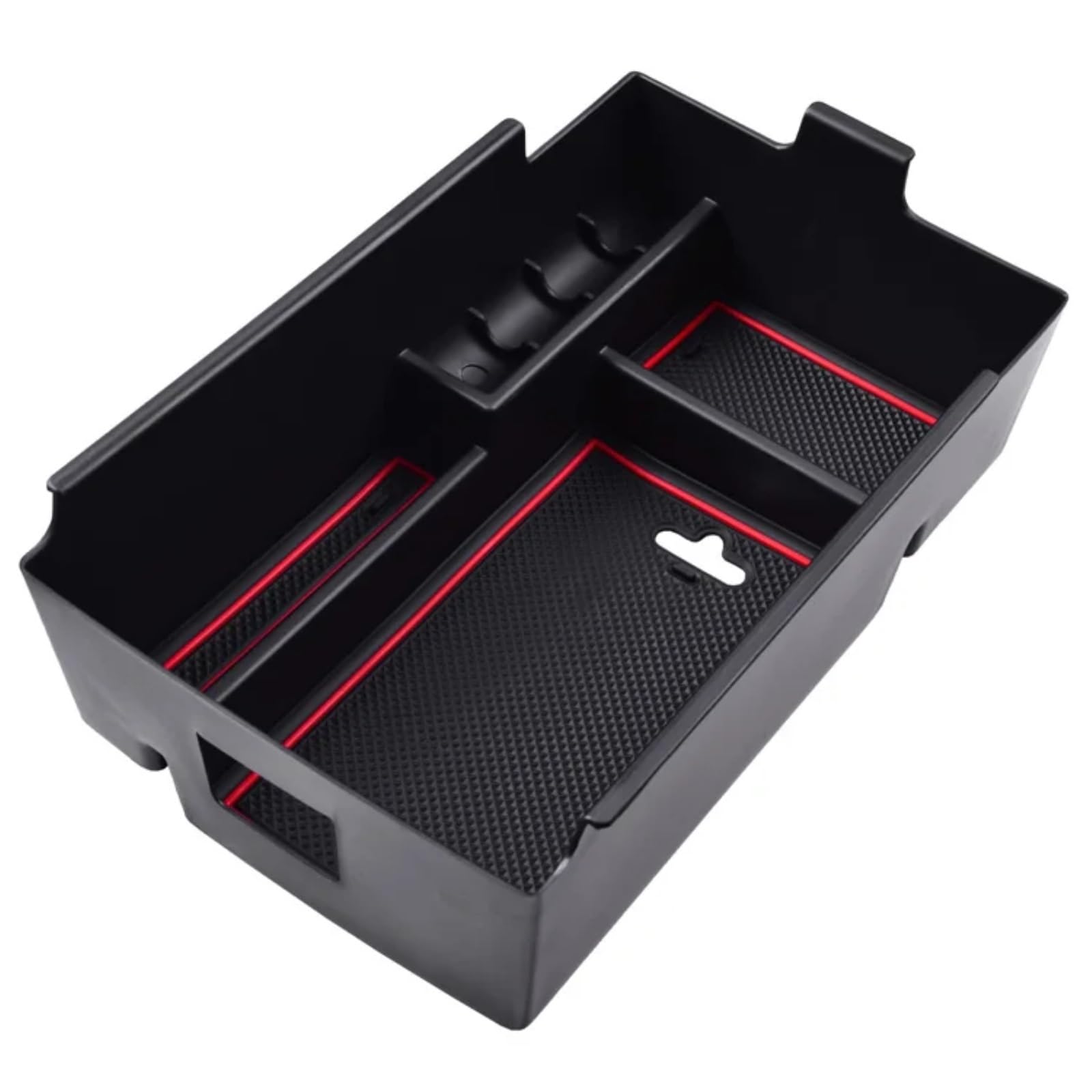 BTEDSXC Auto Center Console Tray Kompatibel Mit Chevrolet Für Equinox 2018 2019 2020 2021 2022 2023 2024 Auto-Armlehnen-Aufbewahrungsbox Fach-Organizer Innenausstattung(Red) von BTEDSXC