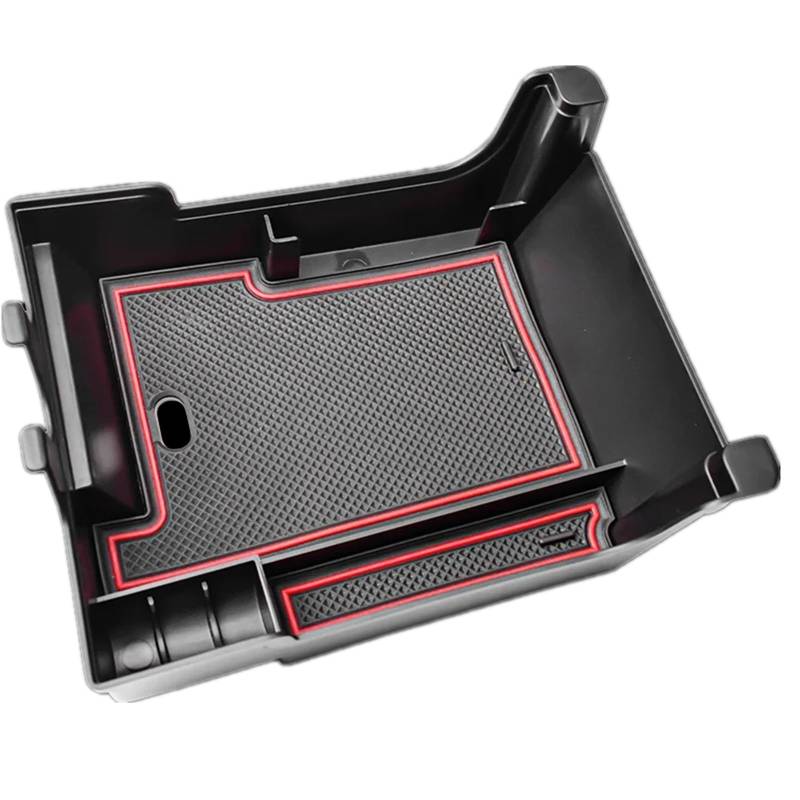 BTEDSXC Auto Center Console Tray Kompatibel Mit Ford Für Edge SE SEL 2021 2022 2023 2024 Auto-Armlehnen-Aufbewahrungsbox Mittelkonsolenfach Organizer Innenzubehör(Red) von BTEDSXC