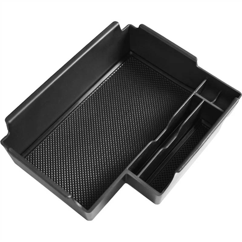 BTEDSXC Auto Center Console Tray Kompatibel Mit Ford Für Explorer 2020 2021 2022 2023 Aufbewahrungsbox Für Die Armlehne des Autos Mittelkonsolen-Organizer Aufbewahrungsbox Behälterhalter(Black) von BTEDSXC