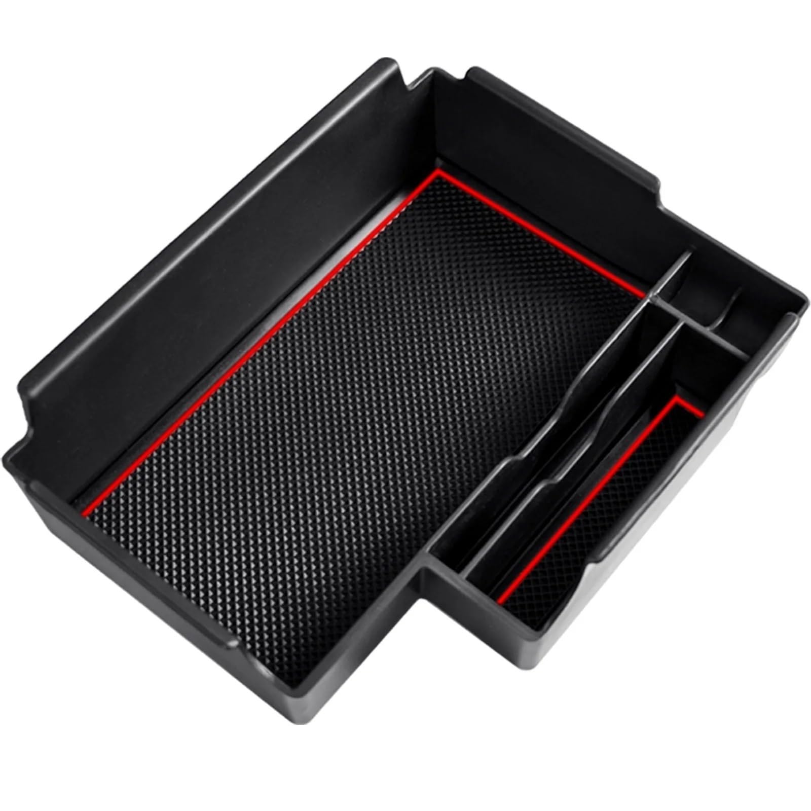 BTEDSXC Auto Center Console Tray Kompatibel Mit Ford Für Explorer 2020 2021 2022 2023 Aufbewahrungsbox Für Die Armlehne des Autos Mittelkonsolen-Organizer Aufbewahrungsbox Behälterhalter(Red) von BTEDSXC