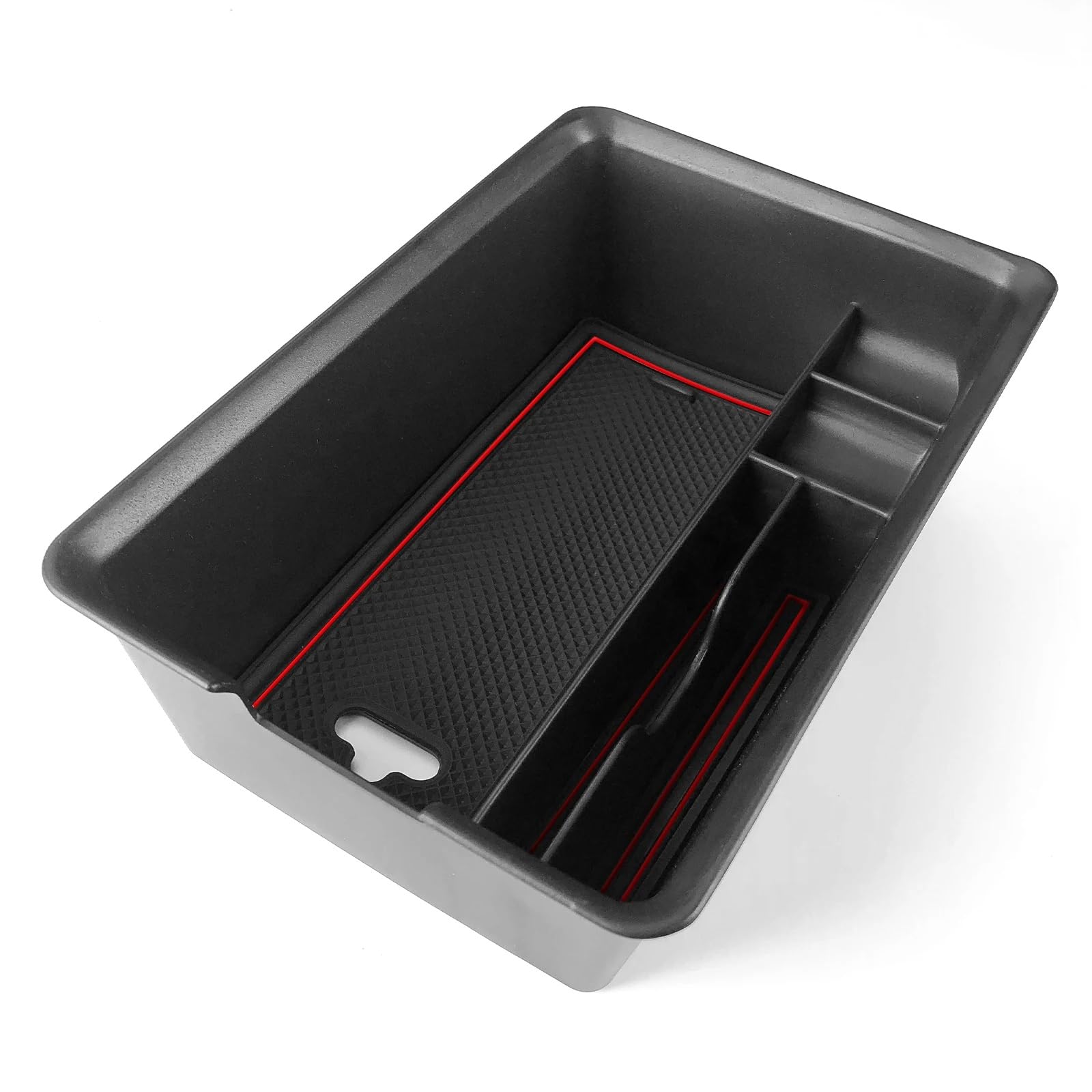 BTEDSXC Auto Center Console Tray Kompatibel Mit Für Megane E-Tech 2022 2023 2024 Auto-Armlehnen-Aufbewahrungsbox Mittelkonsolen-Organizer Aufbewahrungsbox Containerhalter(Red) von BTEDSXC