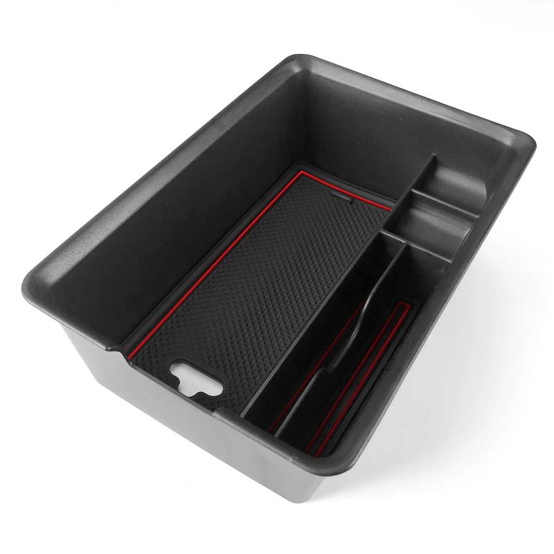 BTEDSXC Auto Center Console Tray Kompatibel Mit Für Megane E-Tech 2022 2023 2024 Auto-Armlehnen-Aufbewahrungsbox Mittelkonsolen-Organizer Aufbewahrungsbox Containerhalter(Red) von BTEDSXC
