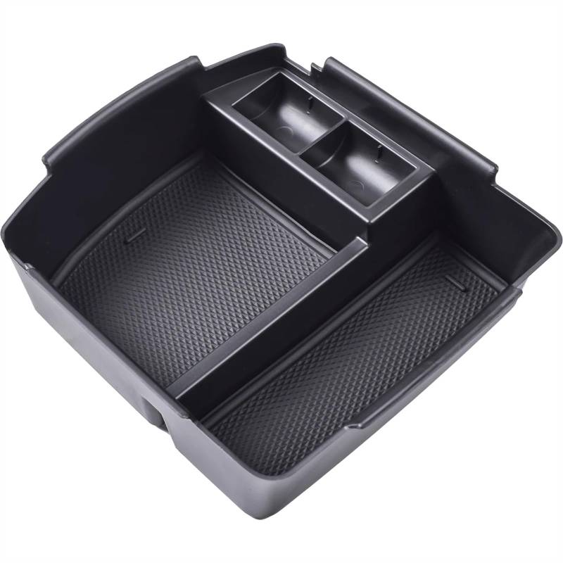 BTEDSXC Auto Center Console Tray Kompatibel Mit Kia Für Seltos 2020 2021 2022 2023 Aufbewahrungsbox Für Die Armlehne des Autos Mittelkonsolen-Organizer Aufbewahrungsbox Behälterhalter(Black) von BTEDSXC