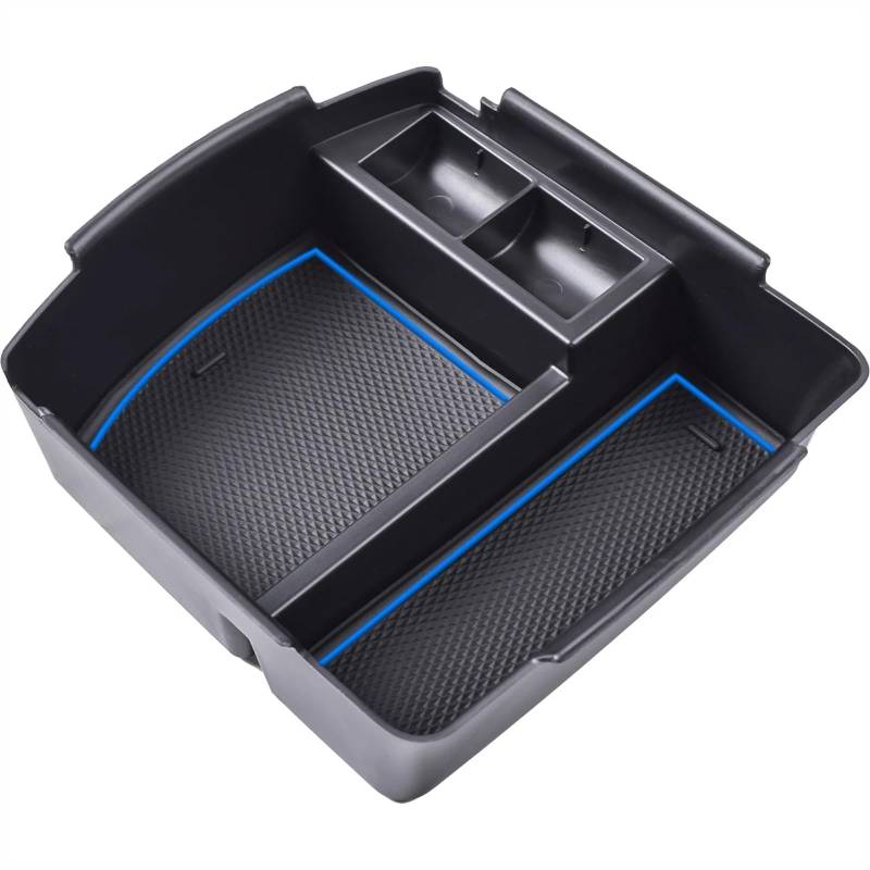 BTEDSXC Auto Center Console Tray Kompatibel Mit Kia Für Seltos 2020 2021 2022 2023 Aufbewahrungsbox Für Die Armlehne des Autos Mittelkonsolen-Organizer Aufbewahrungsbox Behälterhalter(Blue) von BTEDSXC