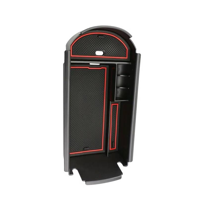 BTEDSXC Auto Center Console Tray Kompatibel Mit Toyota Für C-HR Für CHR 2016 2017 2018 2019 2020 Auto-Mittelkonsole Armlehne Aufbewahrungsbox Organizer Container Halter Tablett Zubehör(Red) von BTEDSXC