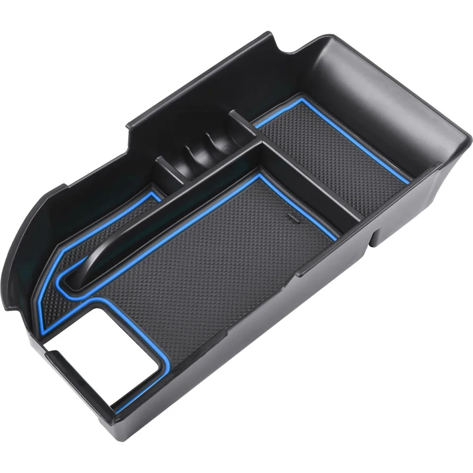 BTEDSXC Auto Center Console Tray Kompatibel Mit Toyota Für Camry LE SE 2020 2021 2022 2023 Auto-Armlehnen-Aufbewahrungsbox Mittelkonsolen-Organizer Aufbewahrungsbox Containerhalter(Blue) von BTEDSXC