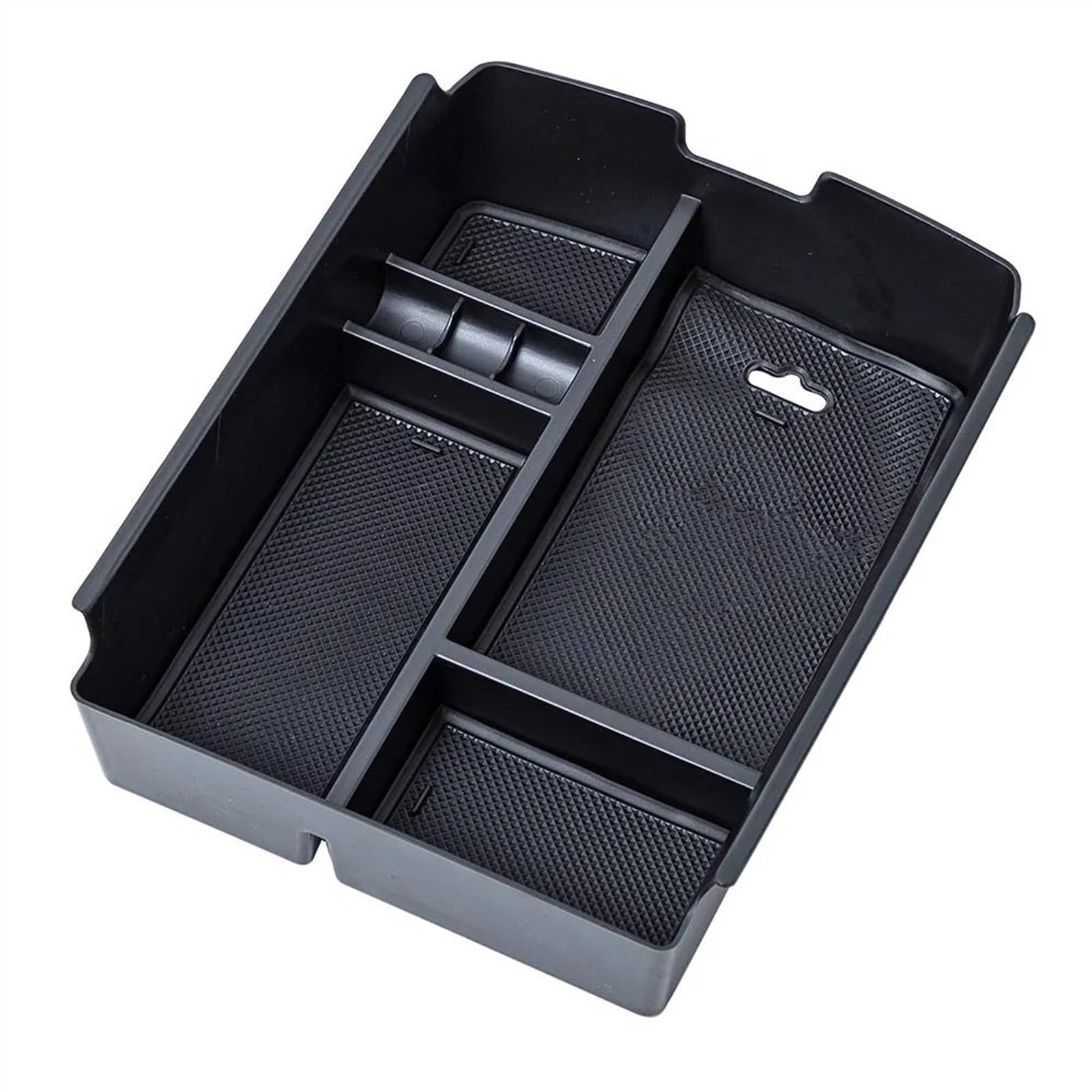 BTEDSXC Auto Center Console Tray Kompatibel Mit VW Für Atlas 2018 2019 2020 2021 2022 2023 Auto-Armlehnen-Aufbewahrungsbox Mittelkonsolen-Organizer Aufbewahrungsbox Containerablage(Black) von BTEDSXC