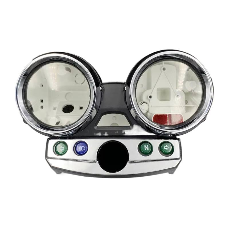 BTEDSXC Kilometerzählergehäuse Für ER5 Für ER500 1 Satz Chrom Motorrad Tachometer Drehzahlmesser Abdeckung Moto Für Geschwindigkeitsmesser Shell Gehäuse Modifikationszubehör(1 Set Silver) von BTEDSXC