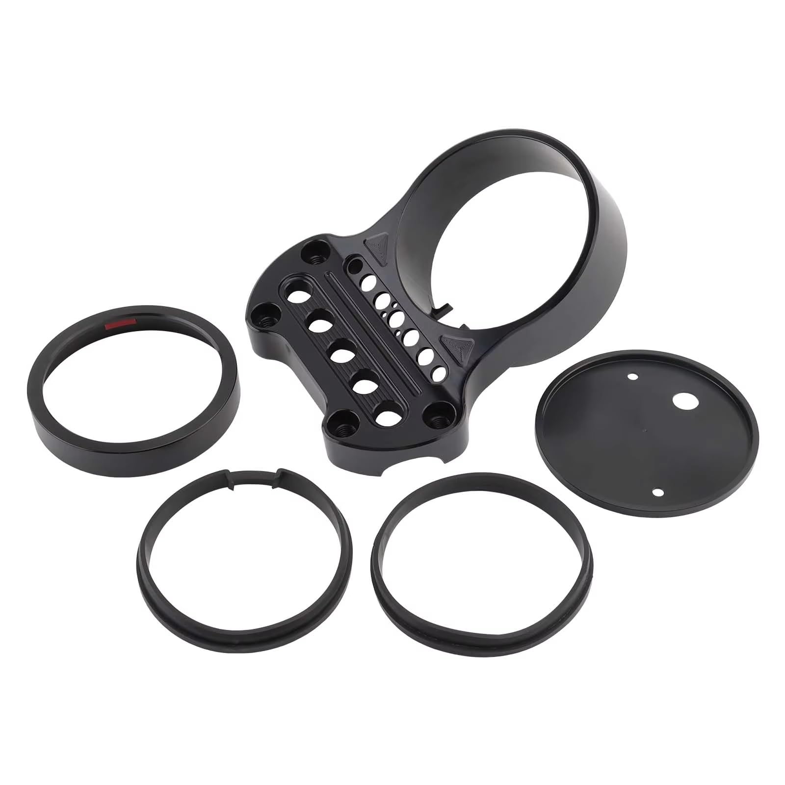 BTEDSXC Kilometerzählergehäuse Für Sportster 883 XL 1995-2007 68513-07B Motorrad Tacho Halterung Gehäuse Front Montieren Umzug Abdeckung W Lenker Top Schellen(Black) von BTEDSXC