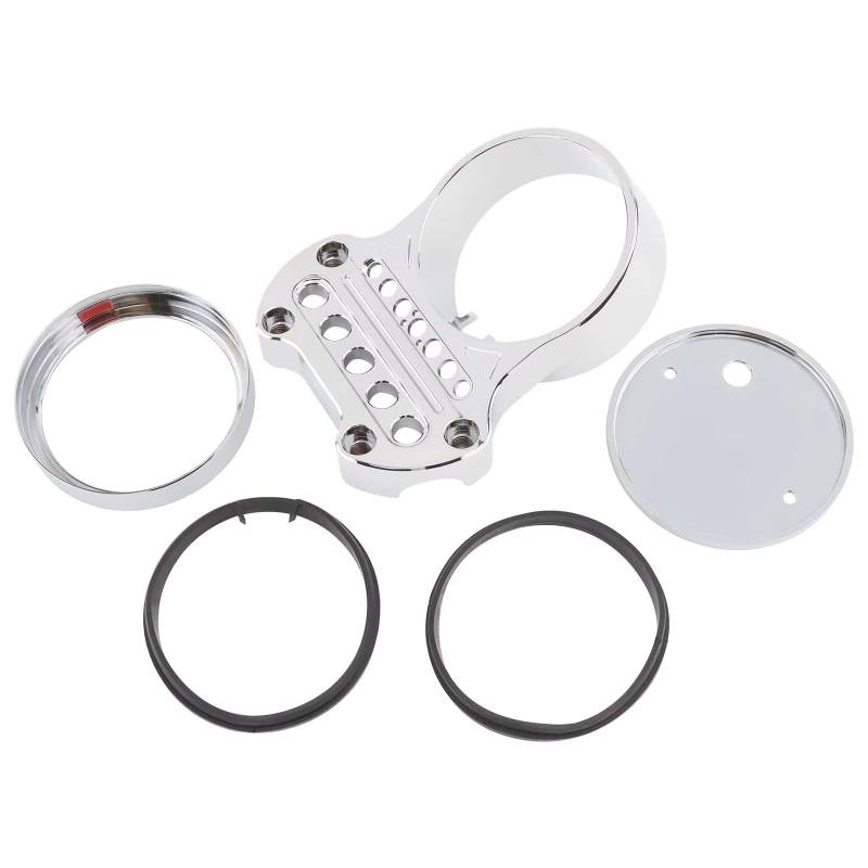 BTEDSXC Kilometerzählergehäuse Für Sportster 883 XL 1995-2007 68513-07B Motorrad Tacho Halterung Gehäuse Front Montieren Umzug Abdeckung W Lenker Top Schellen(Silver) von BTEDSXC