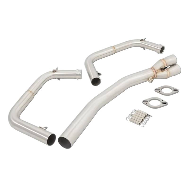 BTEDSXC Motorrad Auspuff Mittelrohr Für Ninja250 400 Für Z400 Für EX400 2018 2019 2020 2021 2022 Motorradauspuff Für Escape Modifizierter Schalldämpfer Mit Vorderer Verbindungsleitung von BTEDSXC