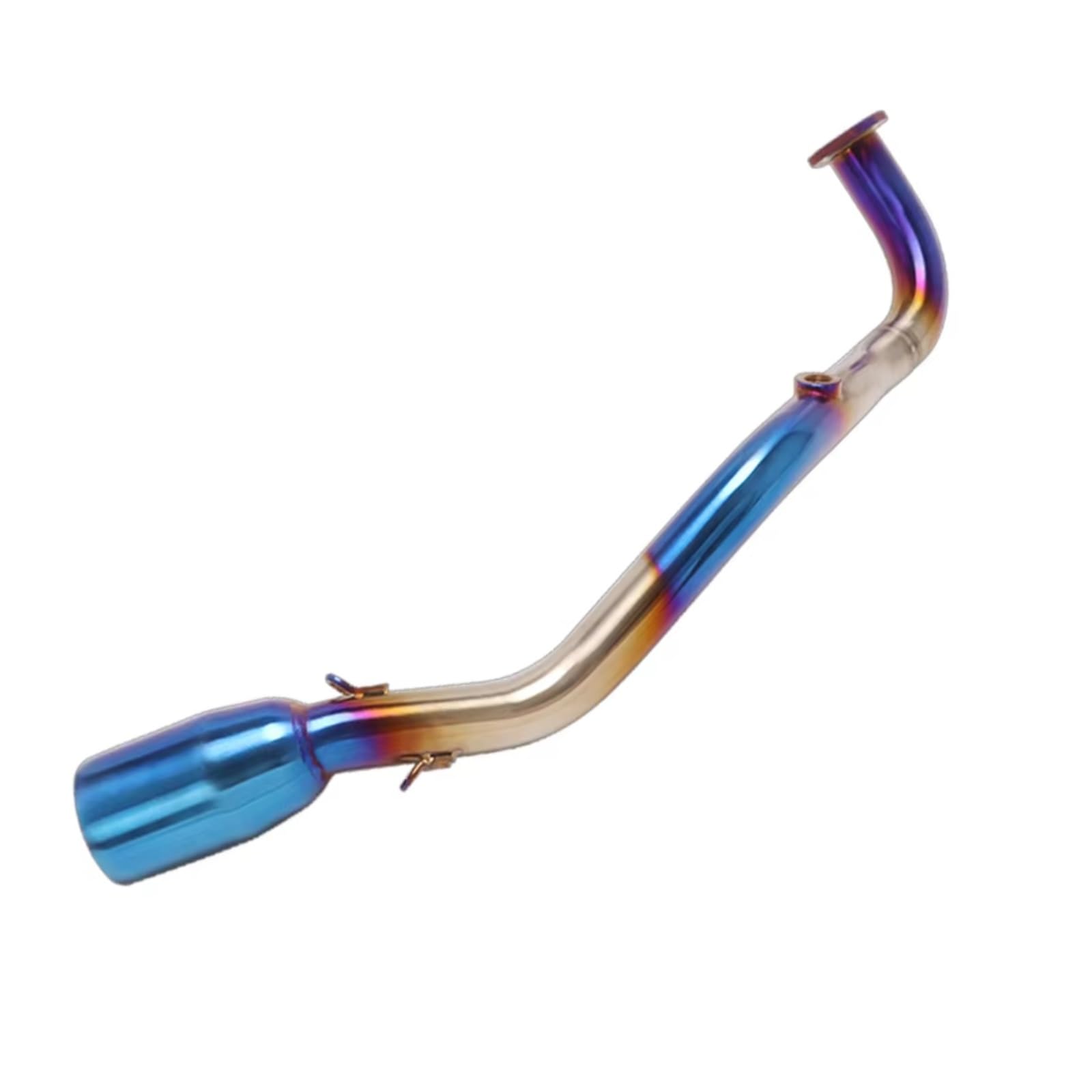 BTEDSXC Motorrad Auspuff Mittelrohr Für Yamaha Für NMAX125 Für NMAX155 2021 2022 Motorradauspuff Für Escape Moto Ändern Vorderes Verbindungsrohr Mit H2O-Sensor(Colorful) von BTEDSXC