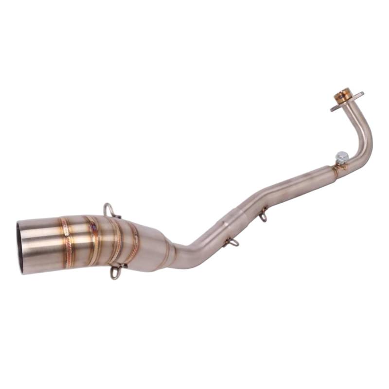 BTEDSXC Motorrad Auspuff Mittelrohr Für Z125 2015 2016 2017 2018 2019 2020 2021 2022 2023 Motorradsystem Auspuff Für Escape Modifiziertes Vorderes Mittelverbindungsrohr Ohne Schalldämpfer von BTEDSXC