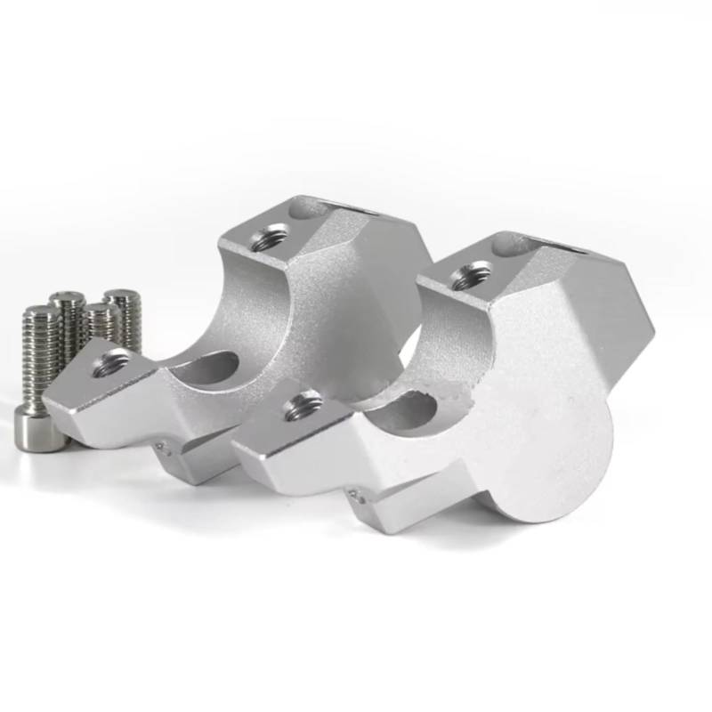 BTEDSXC Motorrad Lenker Riser Für ADV160 150 350 2017 2018 2019 2020 2021 2022 2023 Motorradzubehör Lenker Riser Erhöhungsklemme Lenker Riser Montageklemmen(Silver) von BTEDSXC