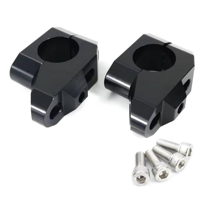 BTEDSXC Motorrad Lenker Riser Für CB1000R Für CBF125NA Für VFR1200X Crossrunner Für CRF1000L 28mm 11/8 "Lenker Riser Zurück Verschoben Montieren Schellen Motorrad Handbar Rising Clamp(Black) von BTEDSXC
