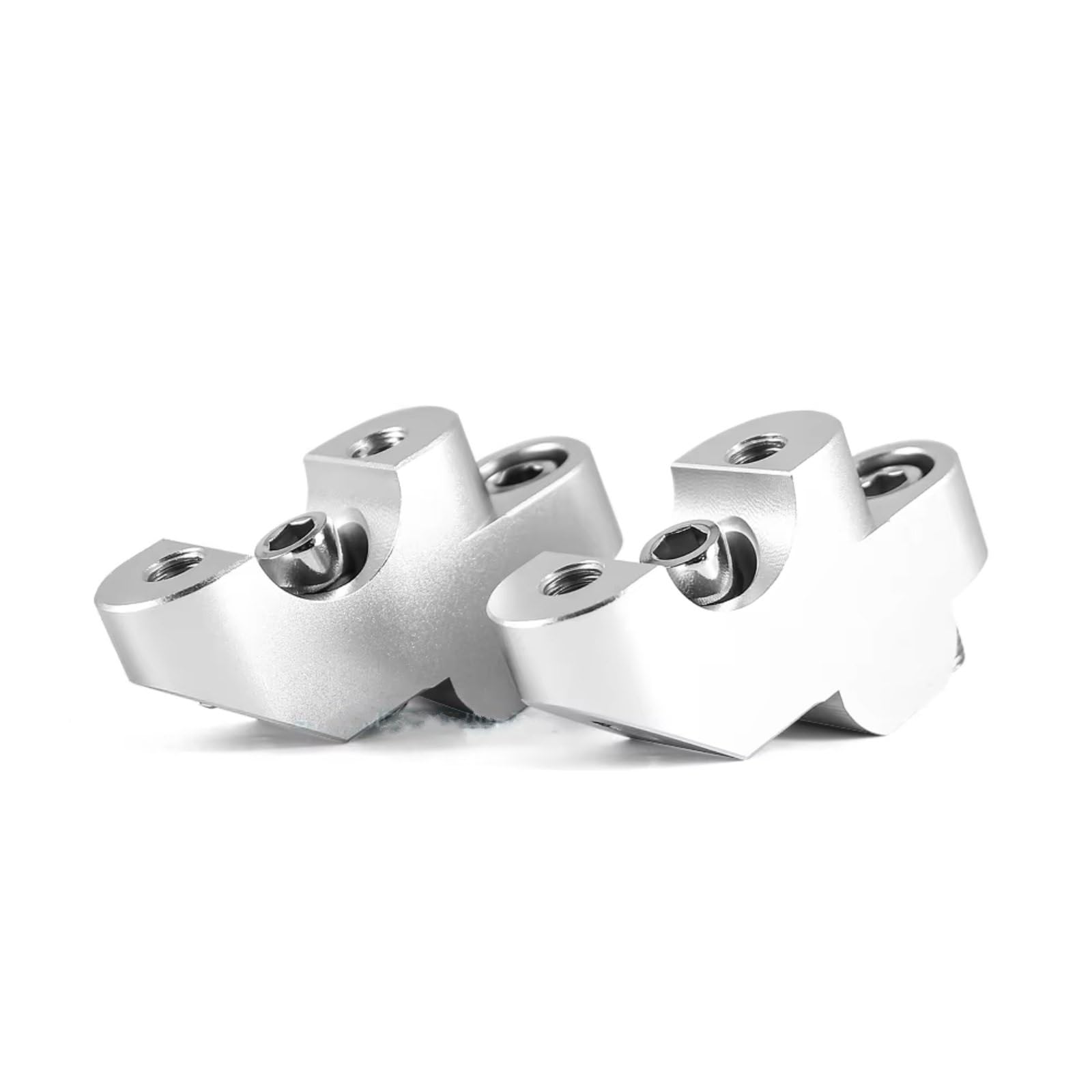 BTEDSXC Motorrad Lenker Riser Für CB500F Für CB300F Für CB400F 2013 2014 2015 2016 2017 Motorrad Zubehör Riser Heben Lenker Klemme Lenker Riser(Silver) von BTEDSXC