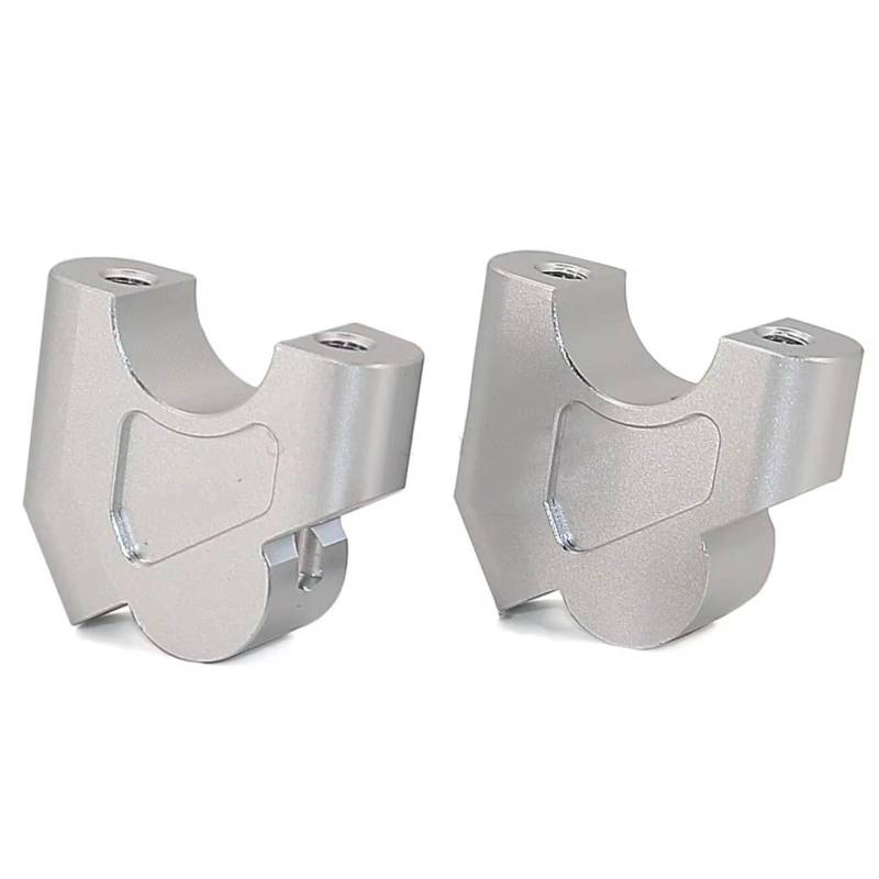 BTEDSXC Motorrad Lenker Riser Für CB500X 2020 28MM Motorrad Lenker Riser Griff Bar Clamp Verlängern Adapter Lenker Riser Schellen Motorrad Bar Riser Zubehör(Silver) von BTEDSXC