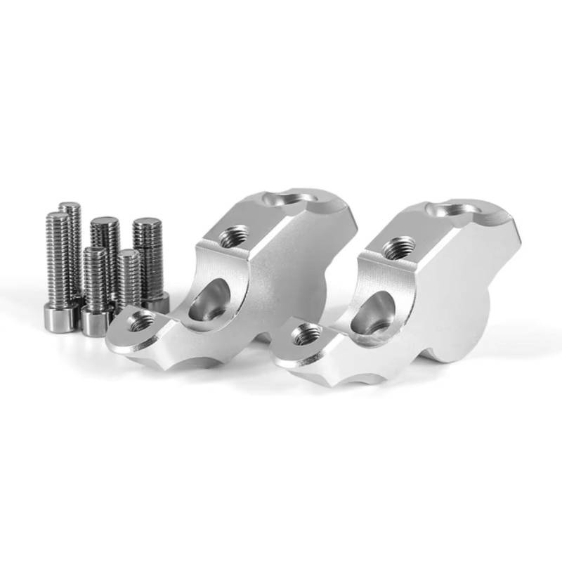 BTEDSXC Motorrad Lenker Riser Für K1600B Für Grand Für America Motorrad Zubehör Lenker Riser Griff Bar Clamp Extend Adapter Motorrad Lenker Halterung Klemme Heber(Silver) von BTEDSXC