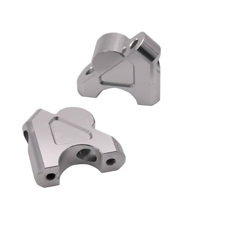 BTEDSXC Motorrad Lenker Riser Für R1200GS LC 2013 2014 2015 2016 Für S1000XR 2015 2016 2017 2018 32mm Motorrad Lenker Riser Adapter Universal Griff Bars Mount Clamp(Silver) von BTEDSXC