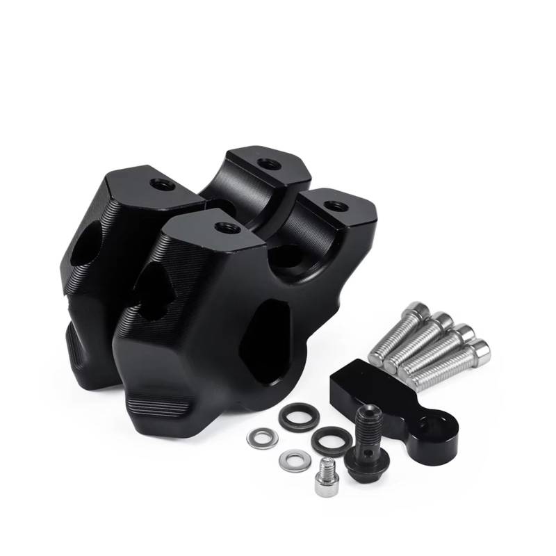 BTEDSXC Motorrad Lenker Riser Für R1300GS 2023- Motorrad-Lenker-Riser-Klemme Verlängerungsadapter Versetzte Lenkerhöhe Motorrad-Riser-Montage Hebe-Lenkerklemmen(Black) von BTEDSXC