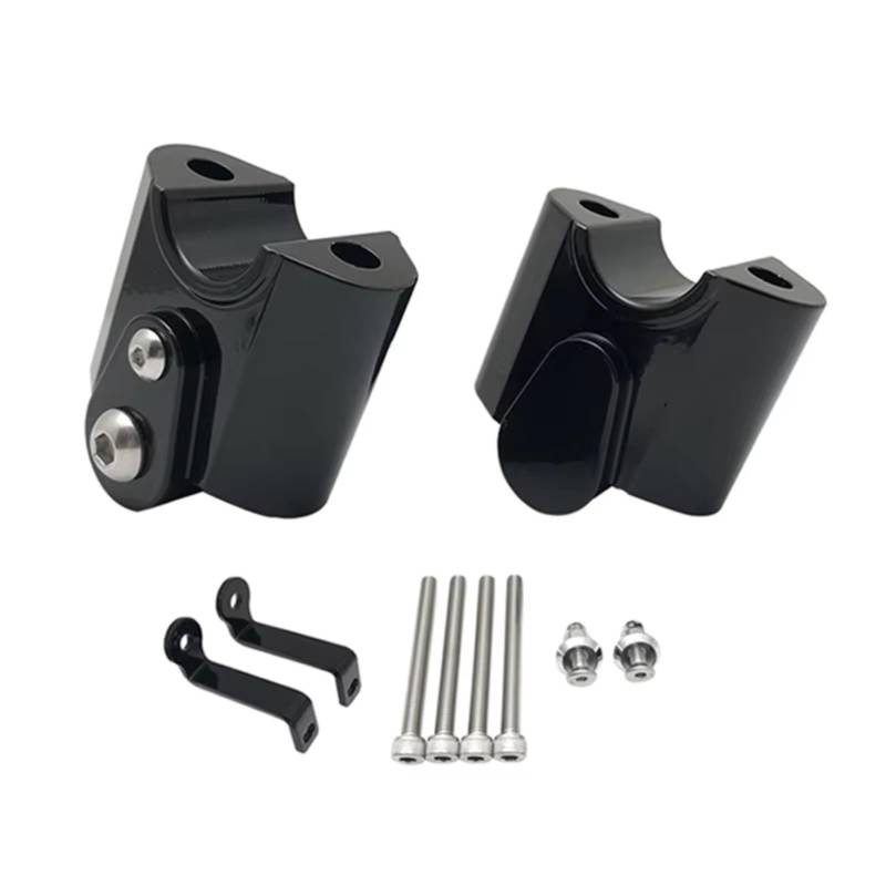 BTEDSXC Motorrad Lenker Riser Für R18 2020 2021 2022 2023 Lenker Riser Bar Mount Griff Klemme Montage Lift Clamp Adapter Motorrad Lenker Riser Montieren Schellen(Black) von BTEDSXC