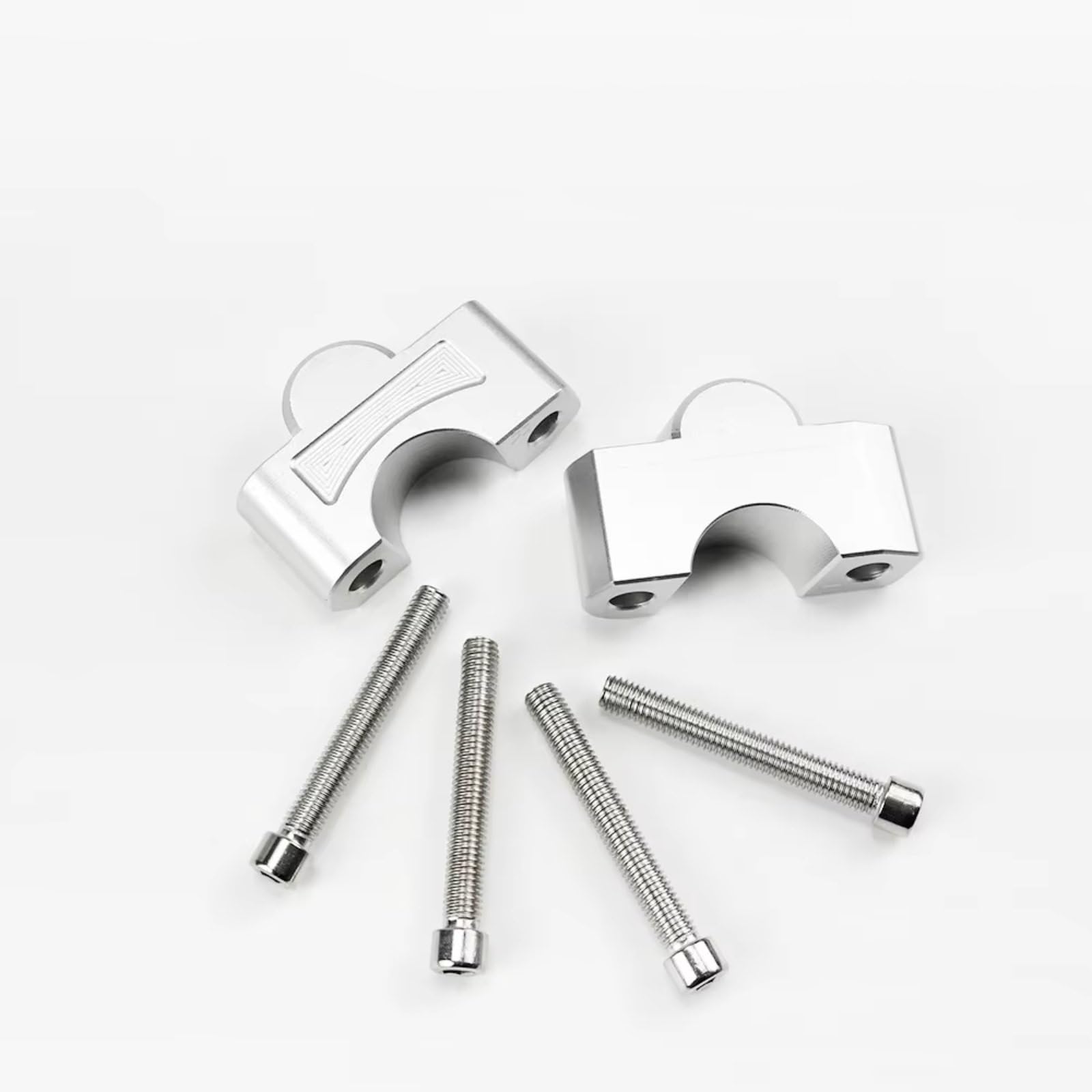 BTEDSXC Motorrad Lenker Riser Für Tiger for Sport 660 2022- Motorrad Lenker Riser Klemme Verlängern Adapte Riser Lenkerhalterung Motorrad Lenker Halterungs Klemmheber(Silver) von BTEDSXC