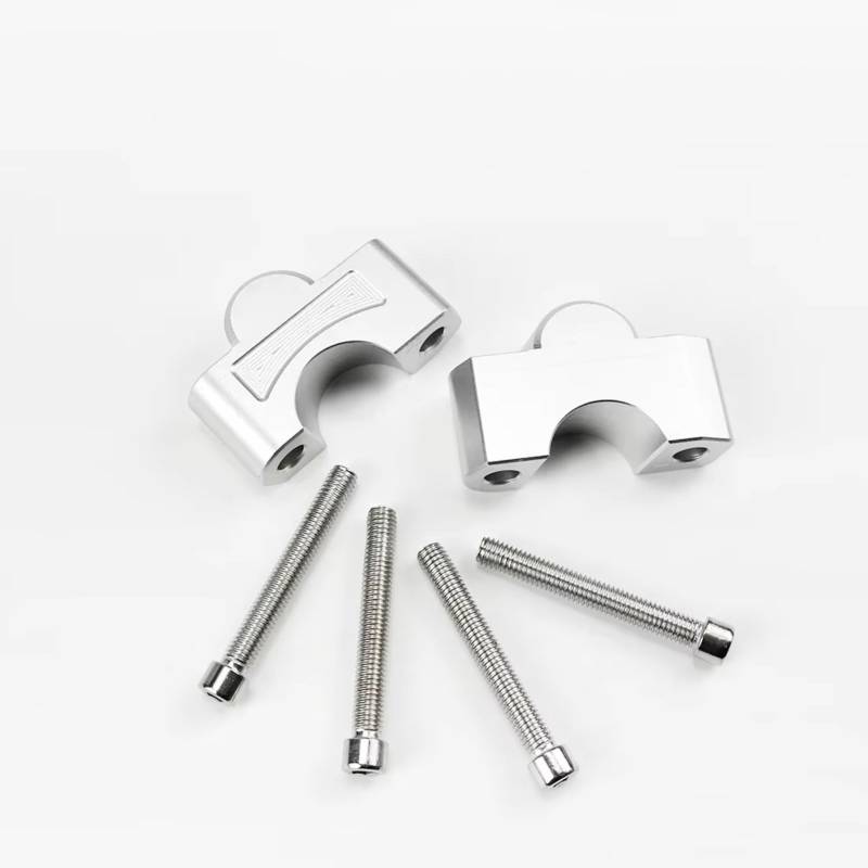 BTEDSXC Motorrad Lenker Riser Für Tiger for Sport 660 2022- Motorrad Lenker Riser Klemme Verlängern Adapte Riser Lenkerhalterung Motorrad Lenker Halterungs Klemmheber(Silver) von BTEDSXC