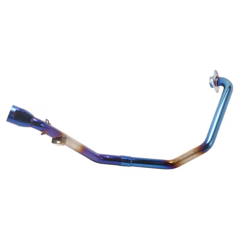 Motorrad Auspuff Mittelrohr Kompatibel Mit Yamaha Für FZS150 Motorrad Auspuffanschluss Mittleres Vorderes Verbindungsrohr Für Escape Moto Schalldämpfer Modifiziertes 51mm Fahrradrohr(Multi-colored) von BTEDSXC