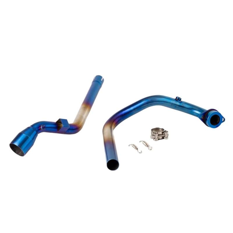 Motorrad Auspuff Mittelrohr Kompatibel Mit Yamaha Für Fz250 Für Fzs250 Für Fazer250 Motorrad Auspuffkrümmer Verbindungsrohr Modifizierter Schalldämpfer 51 Mm Front Mittelauspuff(Multi-colored) von BTEDSXC