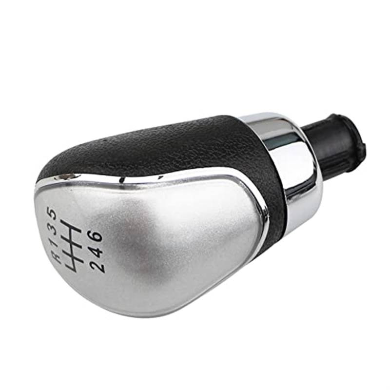 Auto-Schaltknaufabdeckung, BTFWM Autoteile Getriebekopf Schaltknauf MT Handball for C-Max Cmax 2011 2012 2013 2014 Zubehör(BLACK 6 Speed Silver) von BTFWM