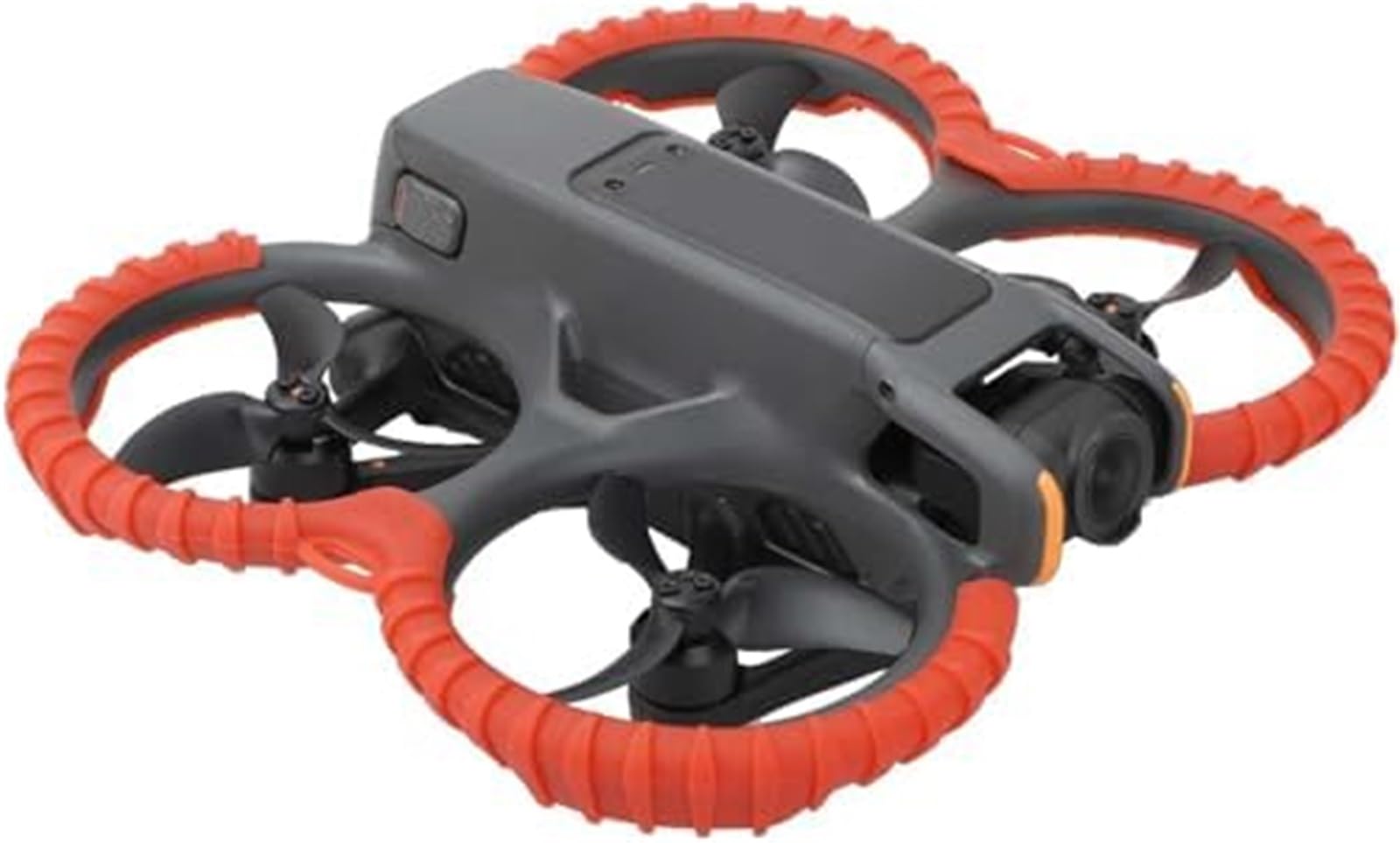 Drohnen-Klingenschutzkäfig, BTFWM, for DJI, 2 Propellerschutz, Silikon-Schutzring, Prop-Stoßfänger-Drohne, Antikollisions-Kratzschutz (Orange)(Red) von BTFWM