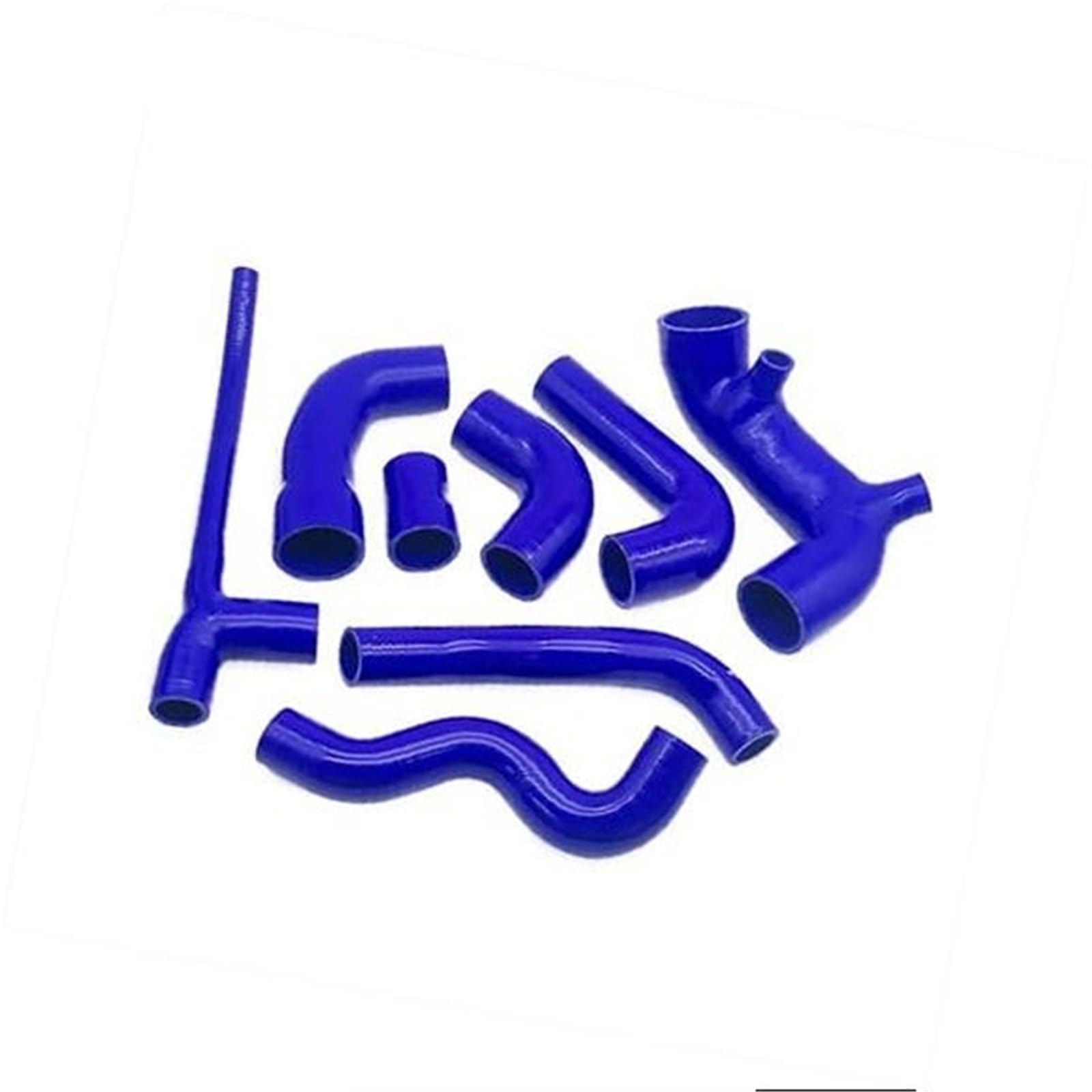 Luftfilter-Ansaugrohr, BTFWM Lufteinlass-Lufteinlass-Silikonschlauch, for FIAT, for UNO Turbo 1.4 MK2 1989–2005, Turbo-zu-AirBox-Ansaugrohr-Anschlussschlauchteile(Black Total Kit Blue) von BTFWM