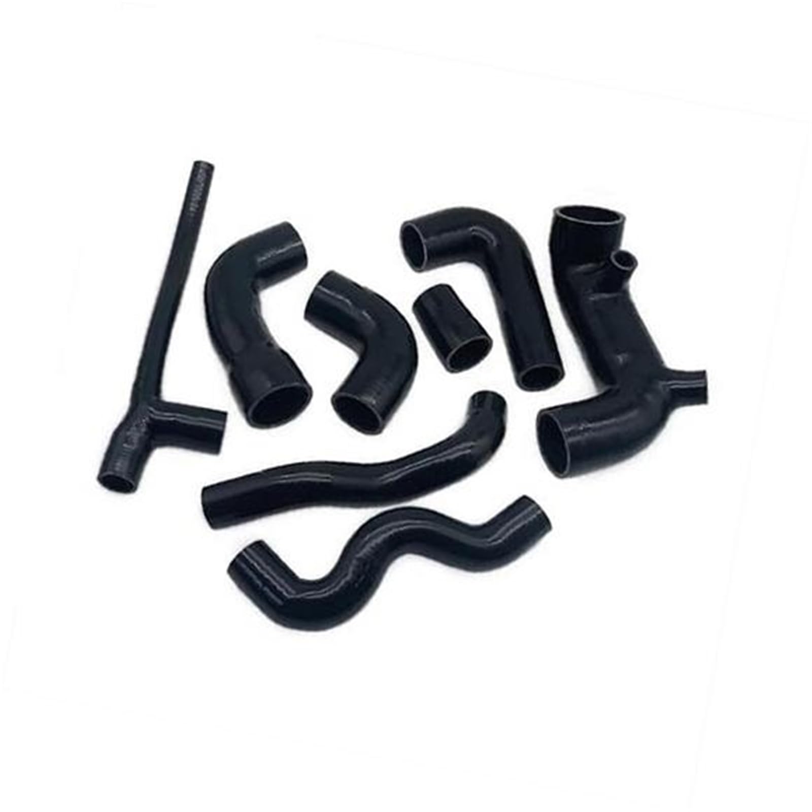 Luftfilter-Ansaugrohr, BTFWM Lufteinlass-Lufteinlass-Silikonschlauch, for FIAT, for UNO Turbo 1.4 MK2 1989–2005, Turbo-zu-AirBox-Ansaugrohr-Schlauchteile(Black Total Kit Black) von BTFWM