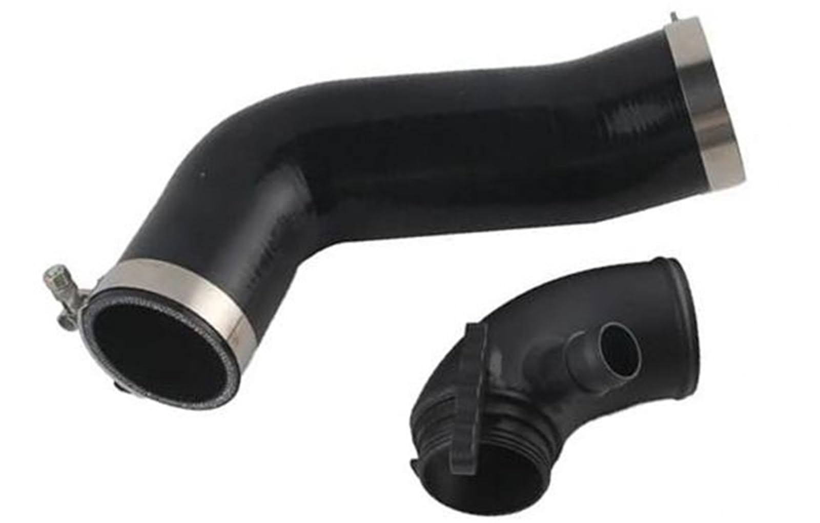 Luftfilter-Ansaugrohr, BTFWM Lufteinlass-Silikon-Ansaugschlauchrohr Turbo-Einlassbogen, for VW, for Golf, MK7 R(Black Black) von BTFWM