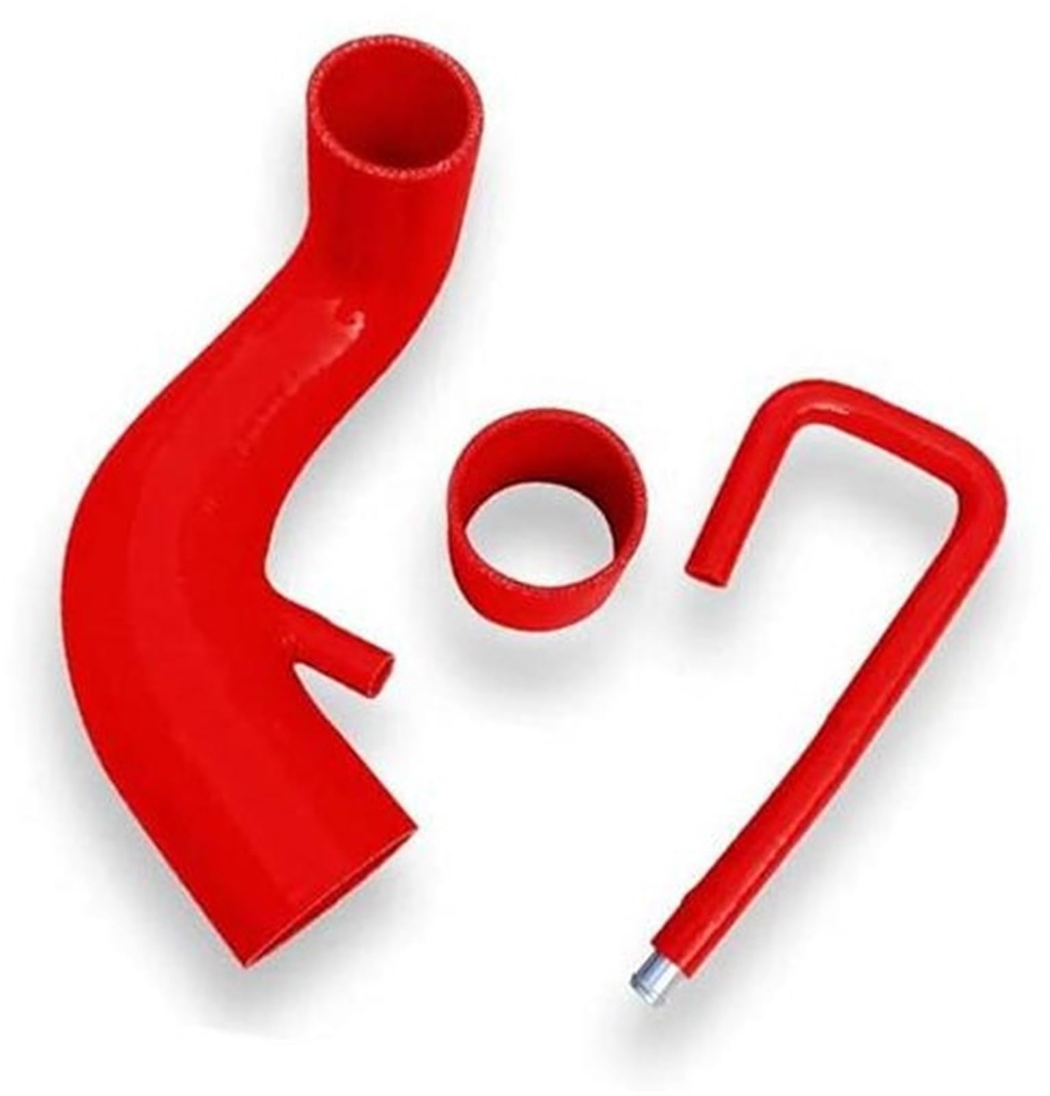Luftfilter-Ansaugrohr, BTFWM Lufteinlass-Silikon-Lufteinlass-Induktionsschlauchrohr, for Opel, for Vauxhall, for Astra G 2.0 Turbo Z20let mit 70 mm AFM-Luftmassenmesser(Black Red) von BTFWM