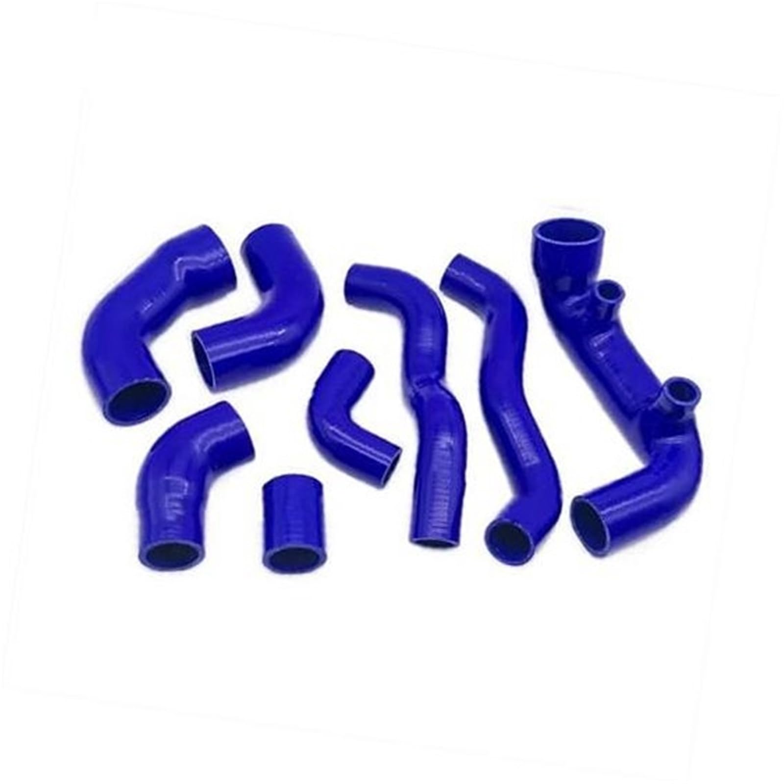 Luftfilter-Ansaugrohr, BTFWM Lufteinlass-Silikonschlauch-Set, for FIAT, for UNO, for Turbo Ie 1.3 MK1 1983–1989, Ladeluftkühler + Kühler + Ersatz-Lufteinlass-Anschluss, Silikonschlauch(Black Blue) von BTFWM