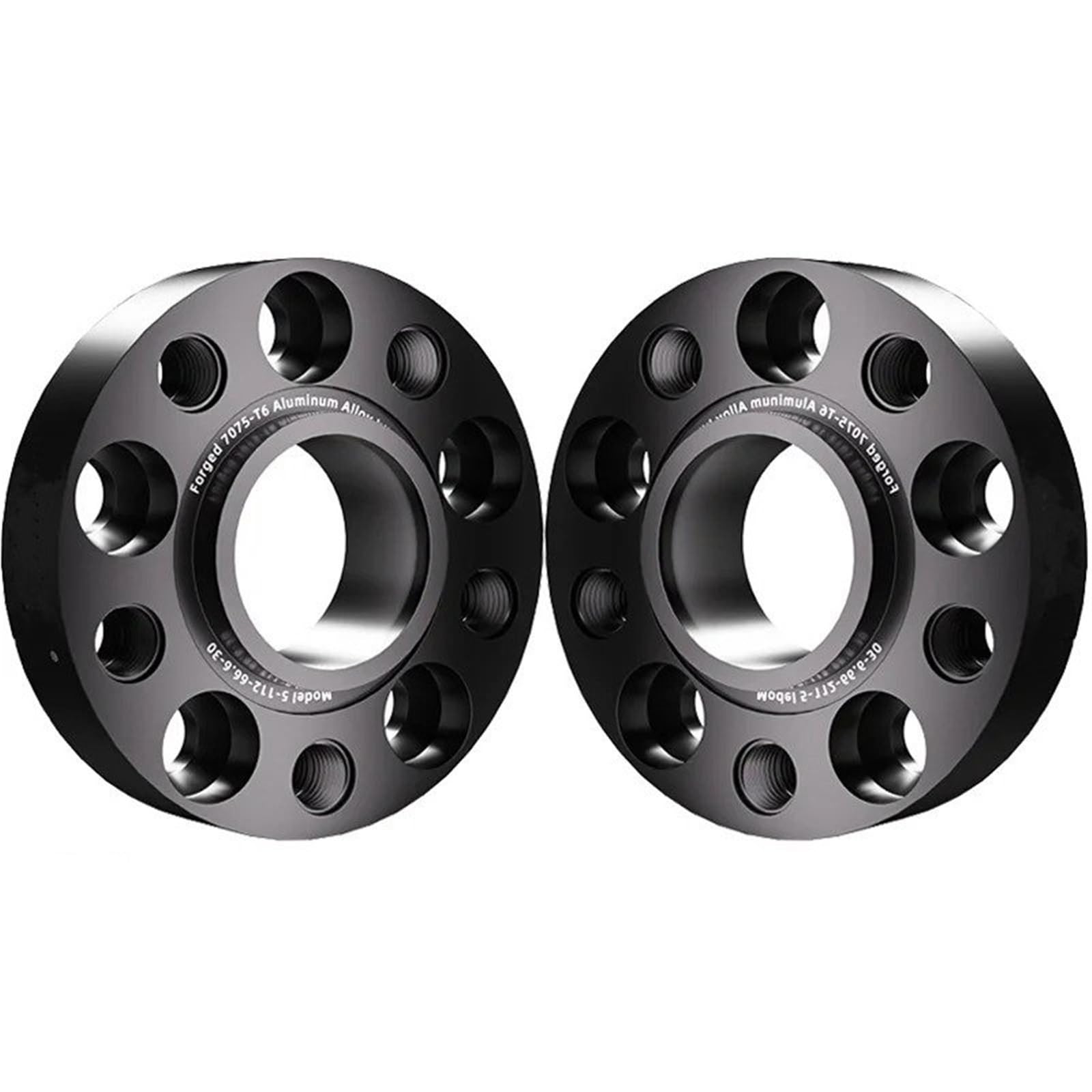 Distanzscheibe Räder 2 STÜCKE PCD 5x112 CB 66,6mm Spurverbreiterung Adapter M14x1.5 Geschmiedete Aluminiumlegierung T6-7075 Nabenbohrung Geschmiedet(2pcs 30mm) von BTHMGBAE